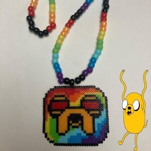 Handcrafted Trippy Jake The Dog Necklace